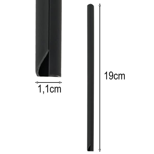 Heckermann 19cm staketbandklämmor 20 st - Mörkgrå