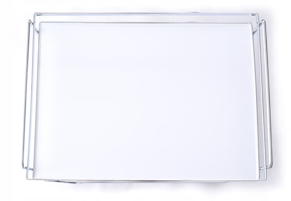 Lastkorg 40 TMY krom mjukstängande - full utdragbar 400 mm solid botten VIT