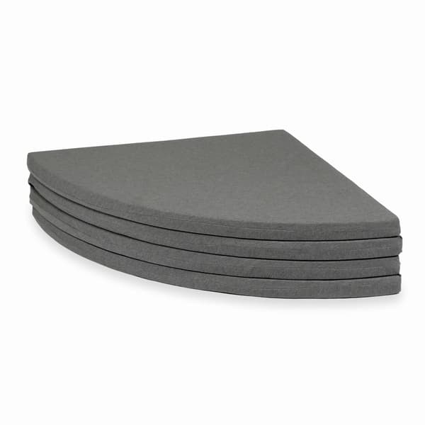 Legemåtte 160 cm til børn, rund, foldbar, grå