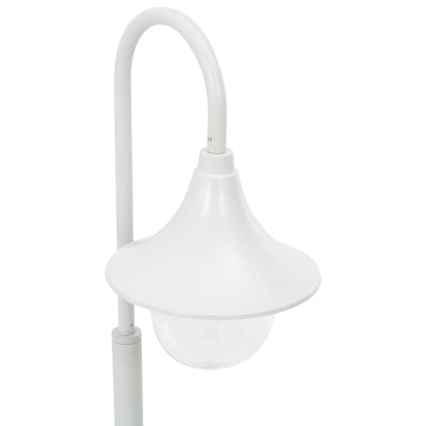 vidaXL Trädgårdslampa 120 cm E27 aluminium vit