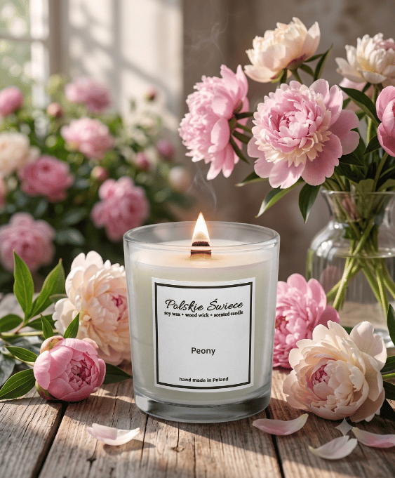 Sojalys med trævæge + PEONY