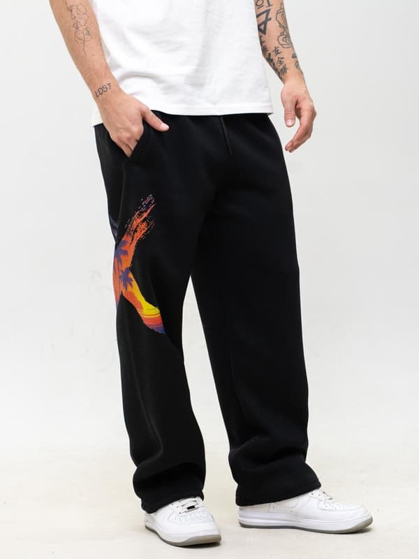 Point X Vice XL Herre Sorte Brede Baggy Joggingbukser