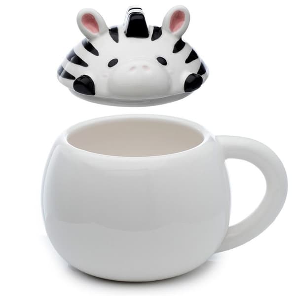 PKLMUG03 Keramisk mugg med kikande zebra