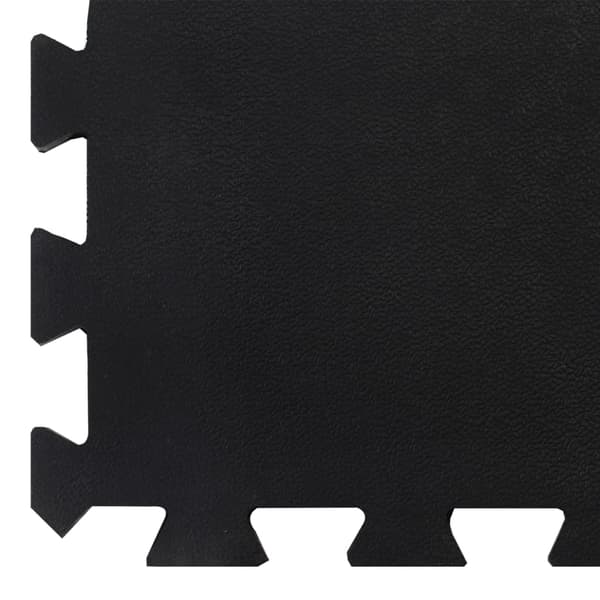 vidaXL gummimåtte, sort, 12 mm, 100x100 cm