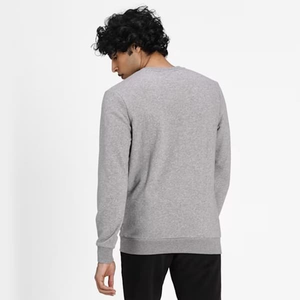 Puma Herr Essential Big Logo Crew Sweatshirt Grå 66% Bomull, 34% Polyester [586680 03] rS