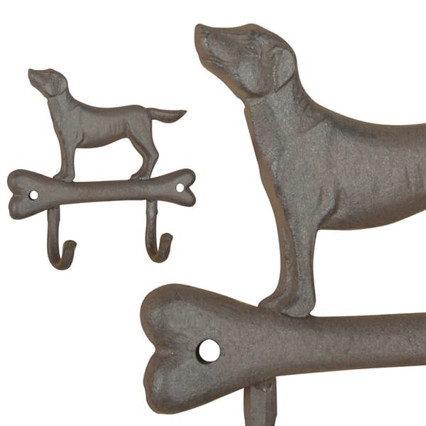 Støbejernsbøjle Hund 2 kroge