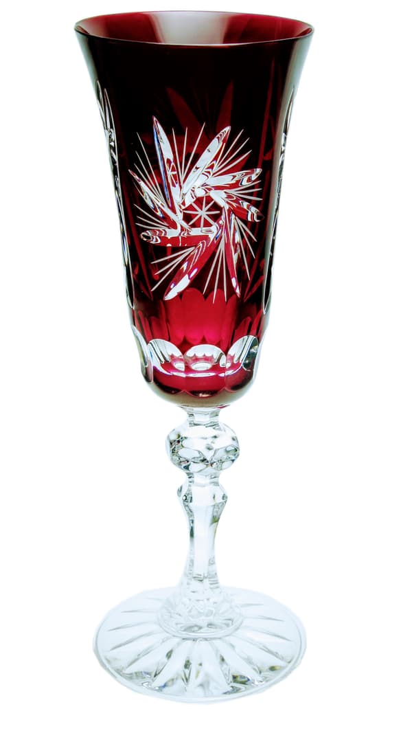 Ruby Crystal Champagneglas 150ml Olivenkværn
