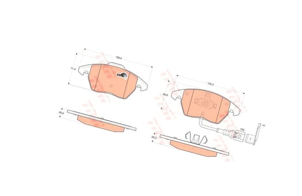 TRW GDB1550 TRW BREMSEKLODSER FORAN 1-SENSOR