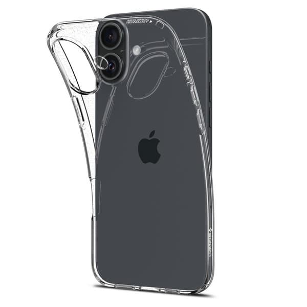 Spigen Liquid Crystal Clear cover til iPhone 16 Plus, gennemsigtig