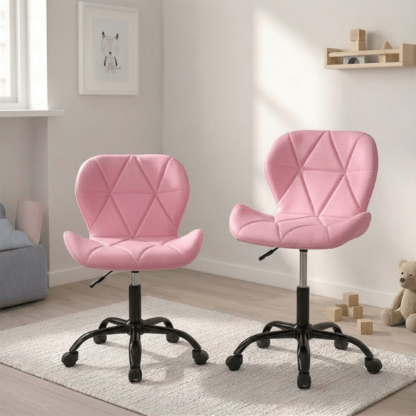 Luca kontorstol pink sorte ben