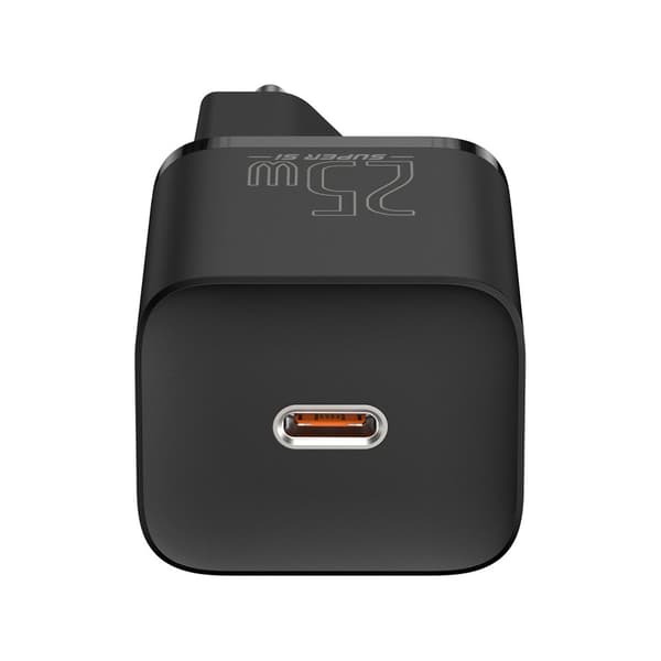 Superhurtig USB-C 25W strømforsyning hurtigoplader - Sort