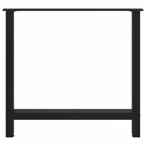 vidaXL Soffbordsben svarta 2 st 80x(72-73) cm stål