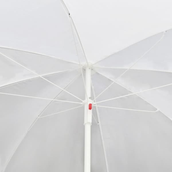 vidaXL havebed i polyrattan med parasol, sort
