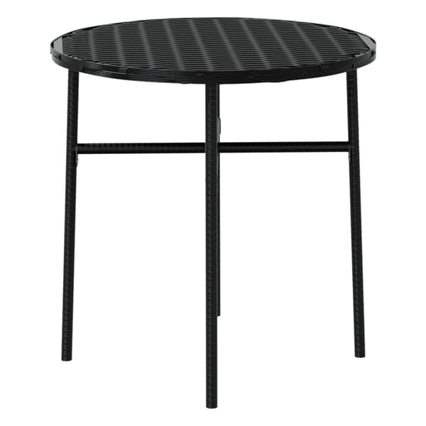 vidaXL havemøbelsæt i 3 dele i polyrattan, sort