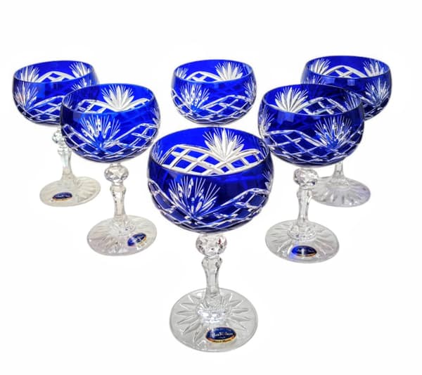 Koboltkrystal Champagneglas 150ml Ananas