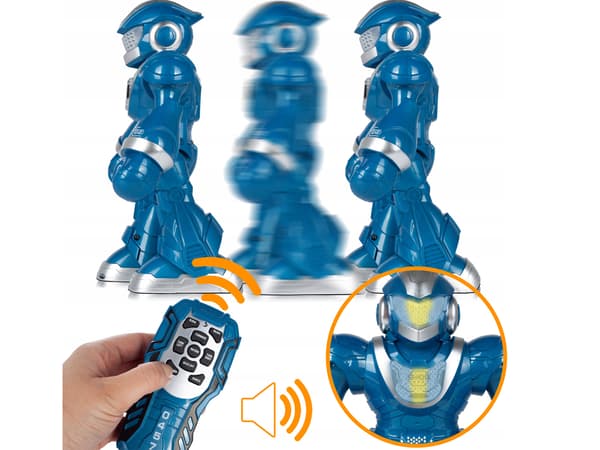 Fjärrstyrd robot går, dansar, interaktiv, ljusar, sjunger