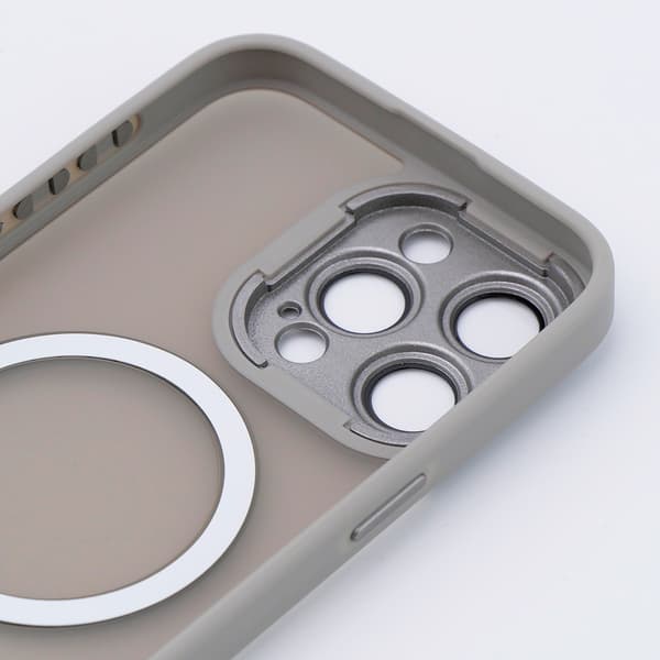 MagSafe-etui til iPhone 15 Pro Max, Hybrid Matte Lens Pro, Titaniumgrå
