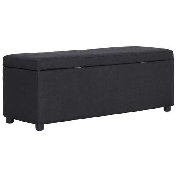 vidaXL opbevaringsbænk 116 cm sort polyester