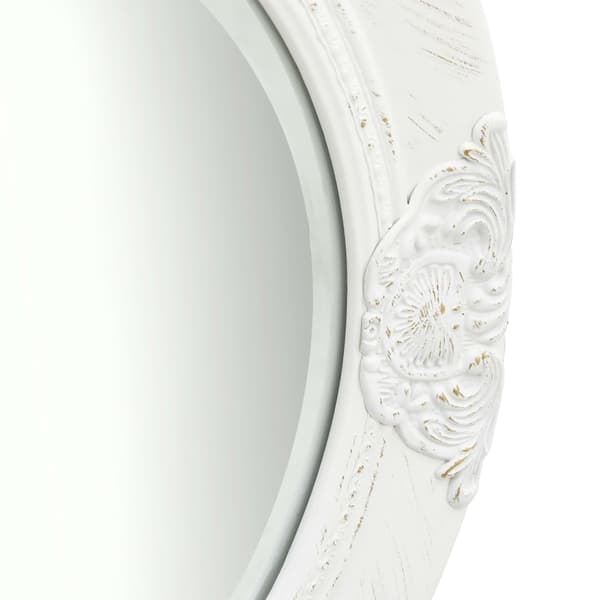 vidaXL Barock väggspegel 50 cm vit