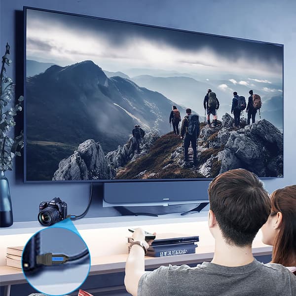 Mini HDMI - HDMI Ultra HD -sovitin LogiLink 4K HDMI -sovitin, kullattu