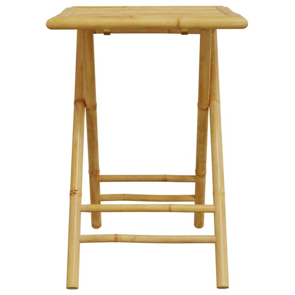 vidaXL Hopfällbart trädgårdsbord 55x55x75 cm bambu