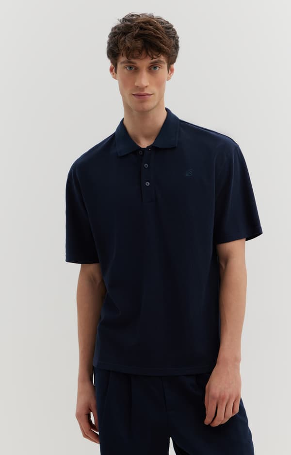 Normal polo i økologisk bomuld, M