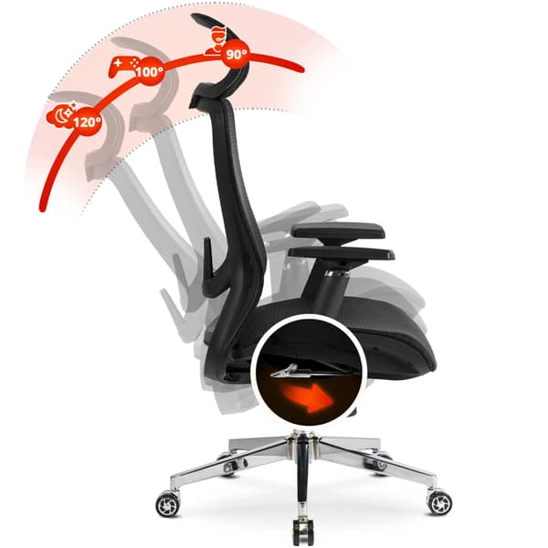 LITOS Sort Moderne Ergonomisk Drejelig Kontorstol