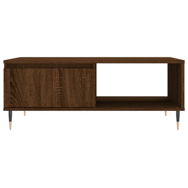 vidaXL sofabord, brunt egetræ, 90x60x35cm, træbaseret materiale