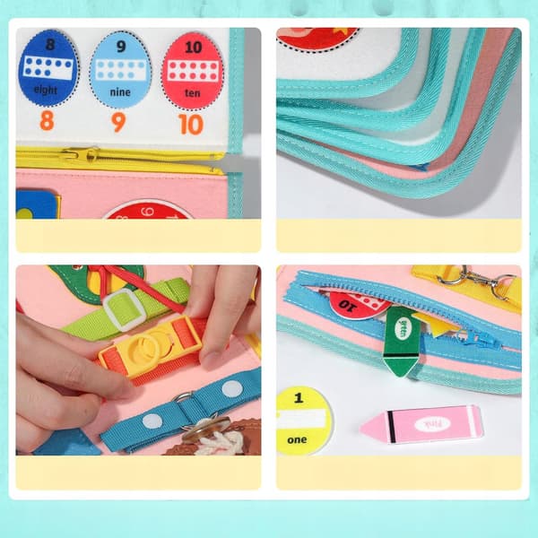 [pacza] Montessori Sensory Manipulative Book Z3352
