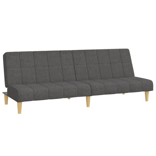 vidaXL 2-sits bäddsoffa, mörkgrå, klädd i tyg