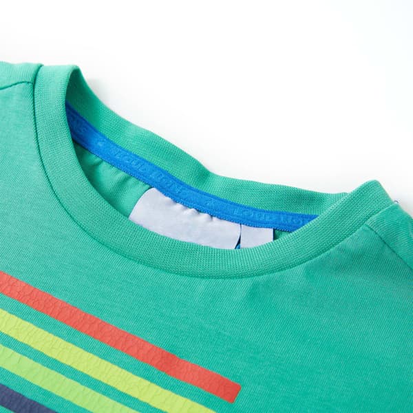Barn-T-shirt, grön, 140