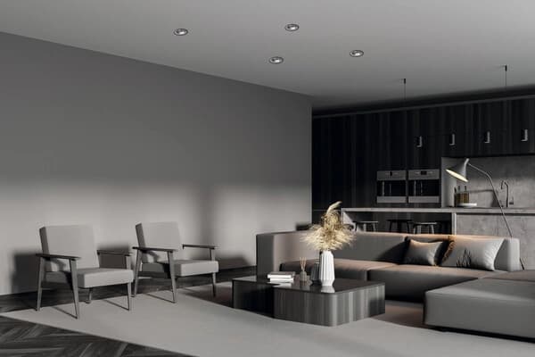LED-takspotlightring GLOZO DSO 10W Rund Silver-Svart