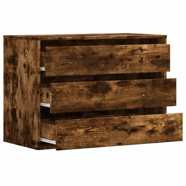 vidaXL kommode, røget eg, 80x41x58 cm, træbaseret materiale