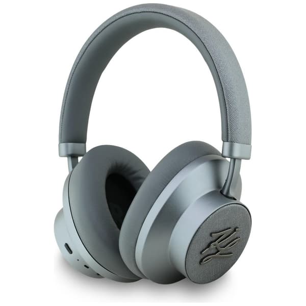 Karl Lagerfeld Grained Initials Bluetooth ANC Over-Ear Hörlurar Grå