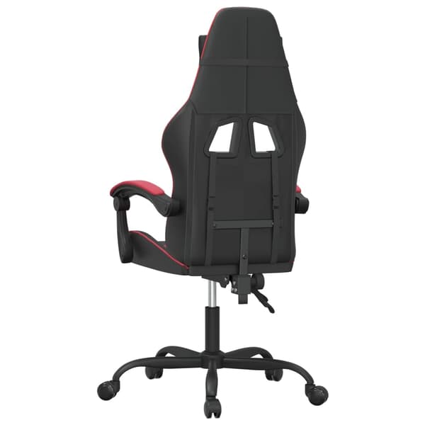 vidaXL gamingstol, sort og bordeaux, kunstlæder