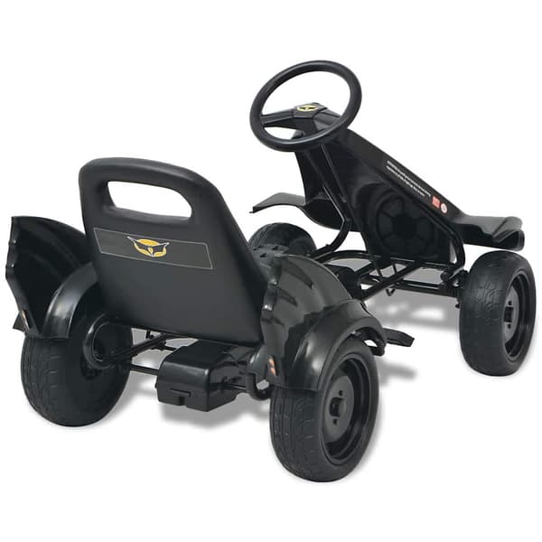 vidaXL børne-gokart med justerbart sæde, sort