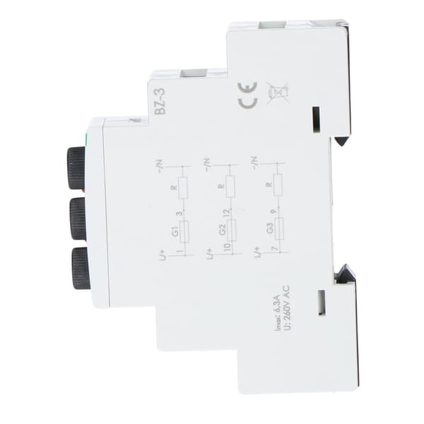 BZ-3 sikringsmodul med tre stikkontakter, I=6,3A, 1 modul