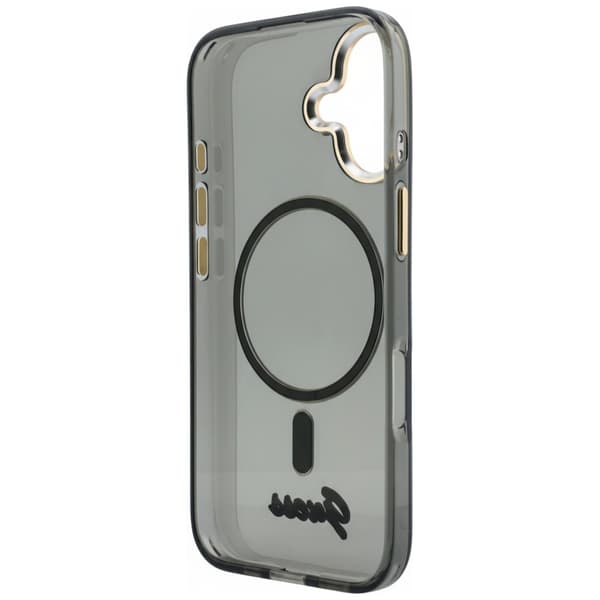 Guess IML Script Metal MagSafe-etui til iPhone 17, sort