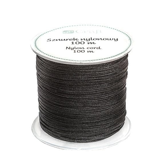 Nylonsnor 0,8 mm 100 m sort