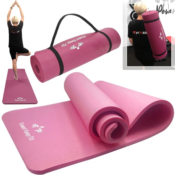 Yogamåtte 1,5 cm rosa 190x63 cm