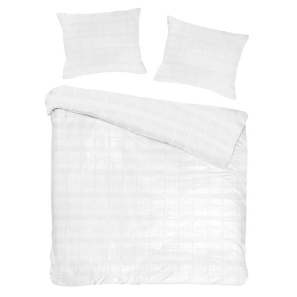 Bomullssängkläder 180x200 satin Marsela Premium - makosatin vit