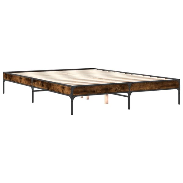 vidaXL sengestel røget eg 150x200 cm