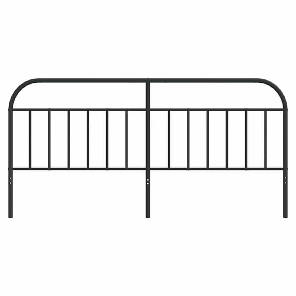 vidaXL metalsengegavl, sort, 193 cm