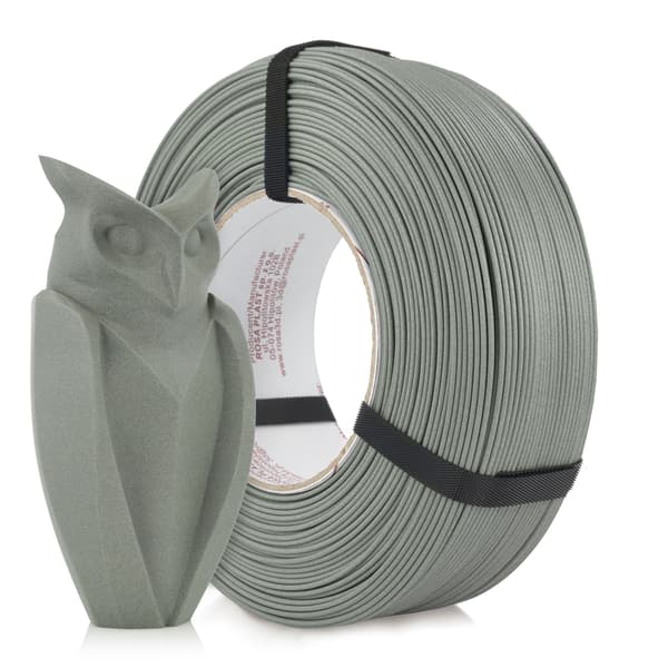FILAMENT 3D-påfyllning PLA-CF Matt sten varmgrå (1 kg / 1,75 mm)