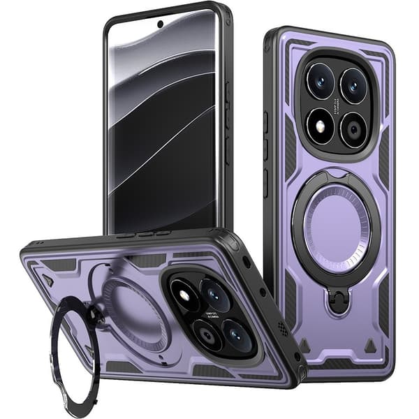 Etui til Xiaomi Redmi Note 14 Pro+ 5G, Militær MagSafe, lilla