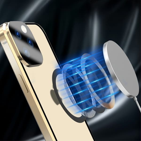 Magnetisk dobbeltglas MagSafe-cover til iPhone 15 Plus, guld