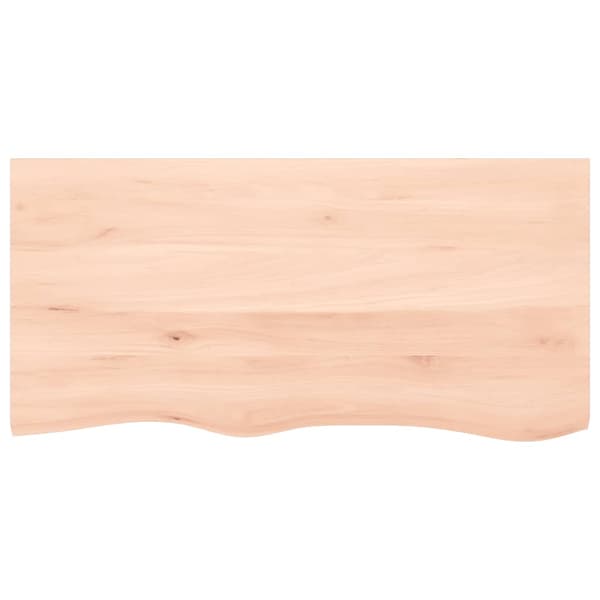 vidaXL bordplade 100x50x2 cm ubehandlet egetræ