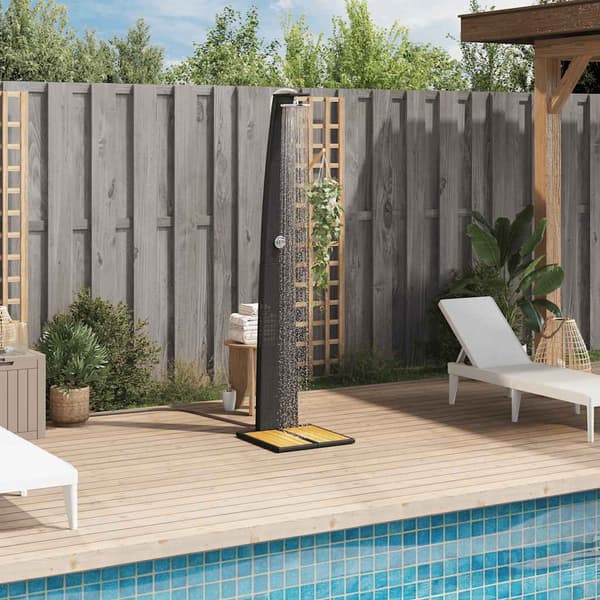 vidaXL havebruser sort 55x60x224 cm polyrattan og akacie