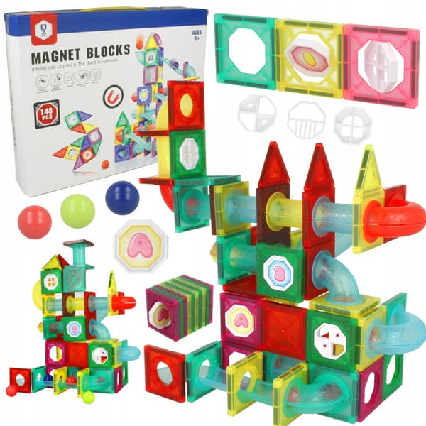 [paket] Magnetiska block 148 st. Kulspår U864