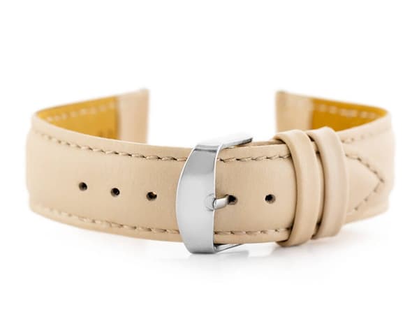Læderrem til ur W83L - beige - 20mm